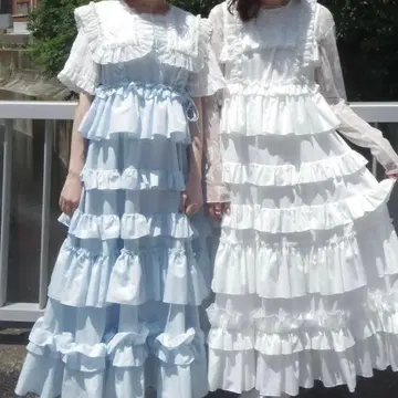 merry jenny 프릴 티어드 원피스 화이트