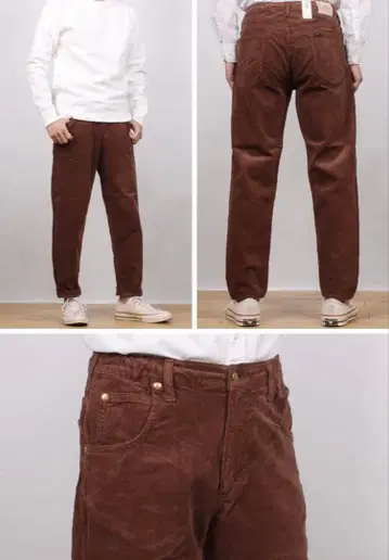 Lee 리 코듀로이 이지 테이퍼드 팬츠 S 사이즈 브라운