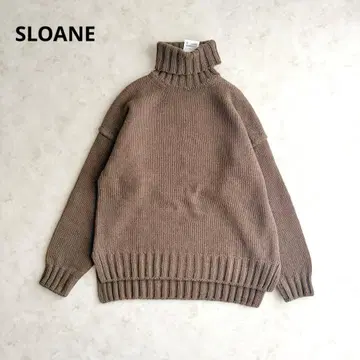 택 포함 슬로우 3G 지롱 라무 캐시미어 니트 터틀넥 브라운