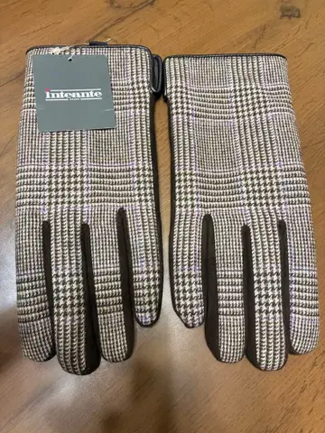 Inteante 체크 무늬 장갑 250mm