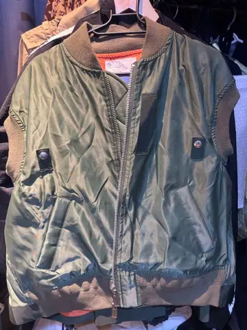 사카이 sacai MA-1 베스트 올리브 그린 사이즈 3