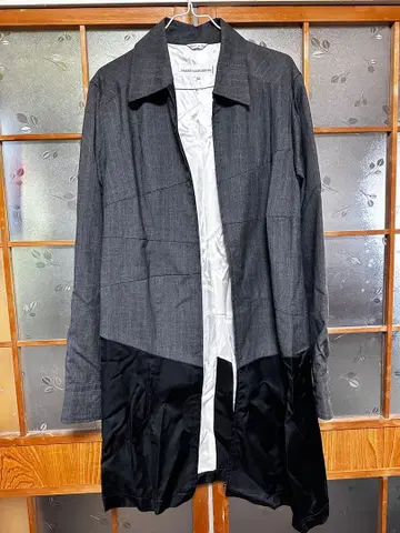 MASAKI MATSUSHIMA 그레이 블랙 롱 코트