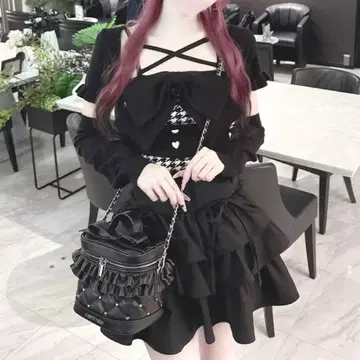 HONEY MEW 티어드 프릴 스커트