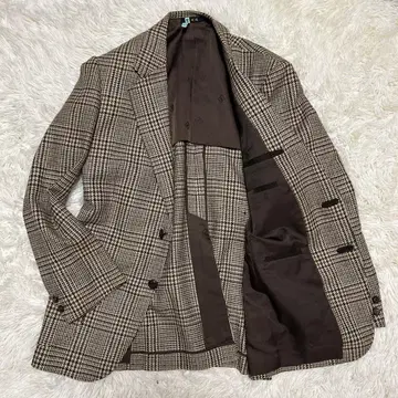 DAKS 닥스 테일러드 자켓 체크 울 호두 버튼 AB6