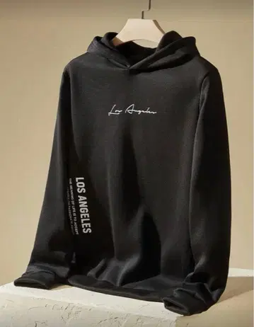 로스앤젤레스 로고 자수 블랙 후드티