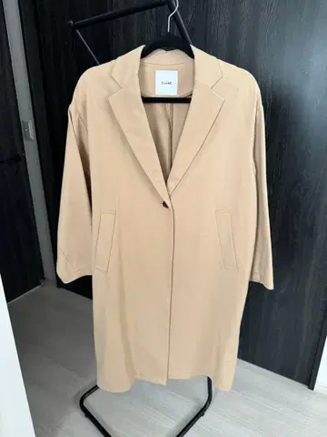 [ CLANE ] 베이지 트렌치코트 싱글 버튼