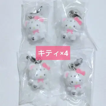 메지루시 액세서리 산리오 캐릭터즈 후와후와 스노우 헬로키티 4개