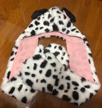 도쿄 디즈니 리조트 101마리 강아지 머플러 팬캡 복슬복슬