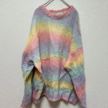 한정판 emily WONDER 컬러풀 니트 스웨터 겨울