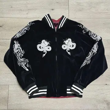 HOSHIHIME 벨벳 리버서블 스카잔 자켓 블루종