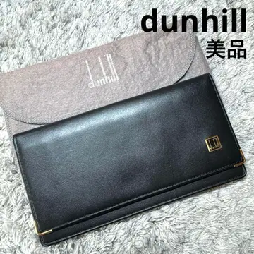 [ 새상품급 ] dunhill 던힐 장지갑 가죽 블랙 보관 주머니 포함