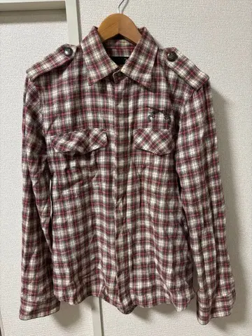 roar 긴팔 체크 셔츠 플란넬 셔츠 roen