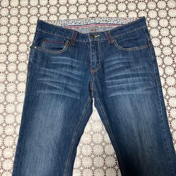 다크 블루 스트레이트 데님 허리 88cm