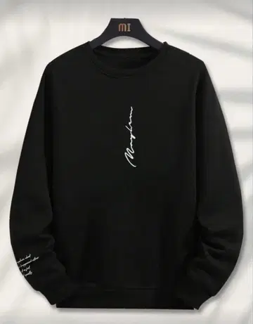 블랙 크루넥 맨투맨