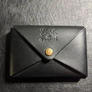 IL BISONTE 블랙 카드 케이스