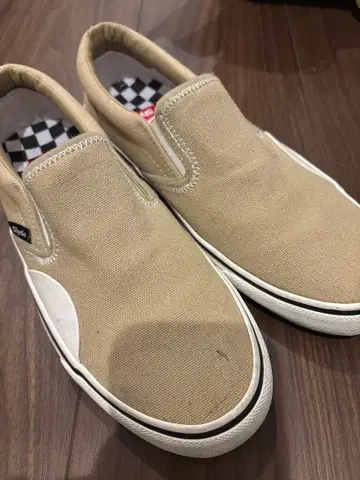 slyde 슬립온 스니커즈 베이지 여성용 남성용 신발