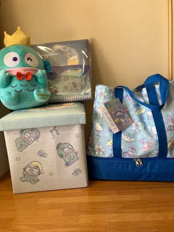 산리오 스노우 레인보우 보냉 포켓 부착 2단 토트백