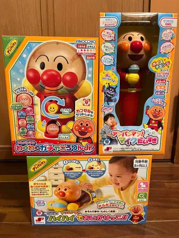 [미사용 새상품] 호빵맨 완구 3종 세트 묶음 판매