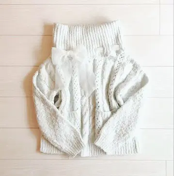 LIZLISA 연한 민트 니트 리본&포켓 포함