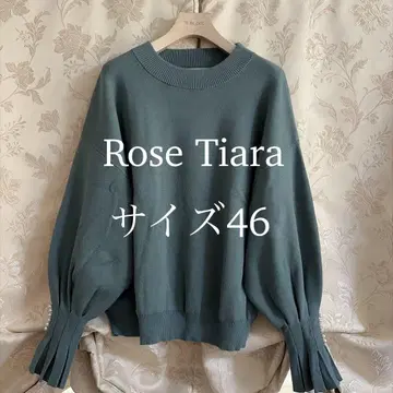 새상품급 빅 사이즈 로즈 티아라 소매 펄 퍼지 니트
