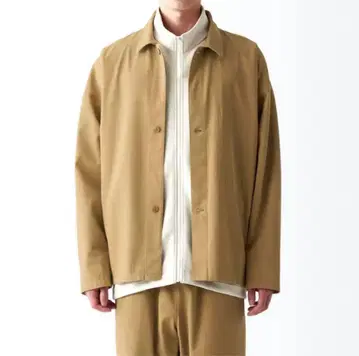 새상품급 MUJI LABO 불에 잘 타지 않는 소재를 사용한 커버올 셋업