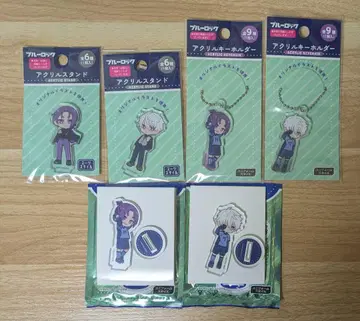 100엔샵 콜라보 블루 록 레이오&나기 세트 아크릴 스탠드 아크릴 키링