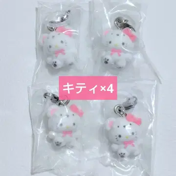 메지루시 액세서리 산리오 캐릭터즈 후와후와 스노우 헬로키티 4개