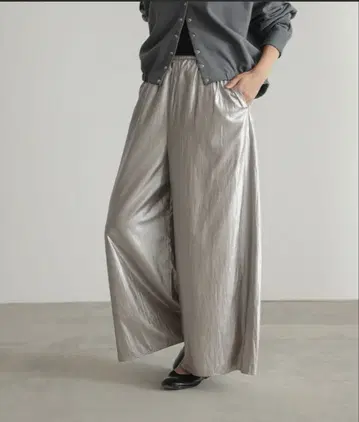 for/c 와이드 팬츠  여성용 하의 실버 베이지
