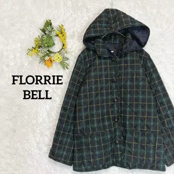[벨플로리] 퀼팅 자켓 체크 무늬 탈부착 후드 캐주얼