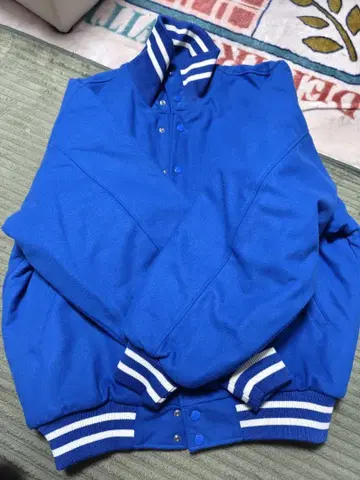 나일론 봄버 자켓 파랑