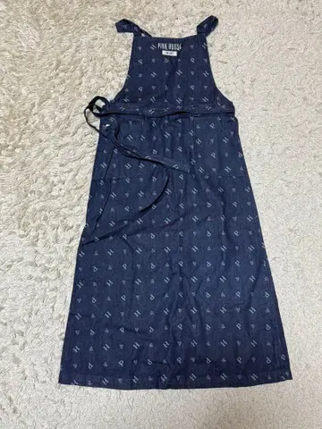 PINK HOUSE 인디고 오버롤 스커트 에이프런 스타일 스커트