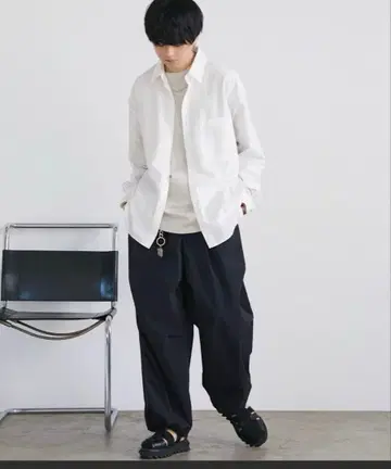 WYM LIDNM 트랙 와이드 이지 루즈 팬츠