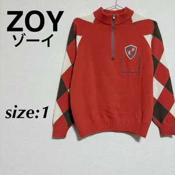 ZOY 조이 골프웨어 골프 니트 하프 지퍼 니트 스웨터