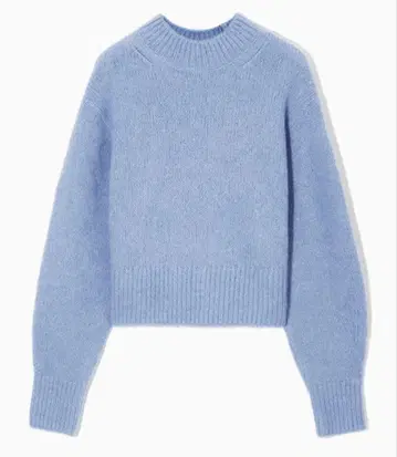 cos 크롭 알파카 니트 블루