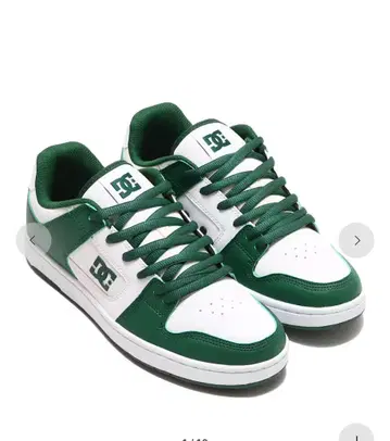 DC 화이트/그린 스니커즈