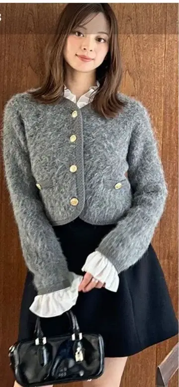 스나이델 퍼라이크 프릴 니트 자켓