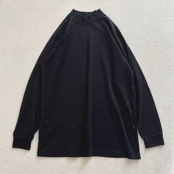 캘빈클라인 진 모크넥 티셔츠 M 롱티 블랙