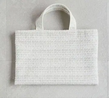 트위드 레슨백 토트백 일본제 화이트 서브백