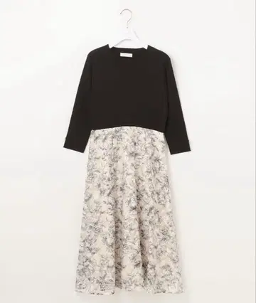 ANY SIS 플라워 프린트 니트 원피스