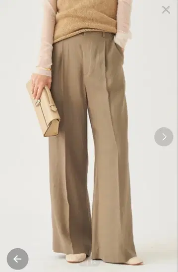 새상품급 베이지 와이드 팬츠 plage