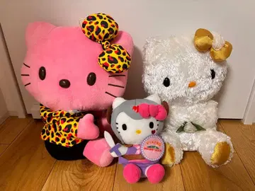 [ 초레어 ] 헬로키티 봉제 인형 천사 엔젤 레오파드 무늬 핑크