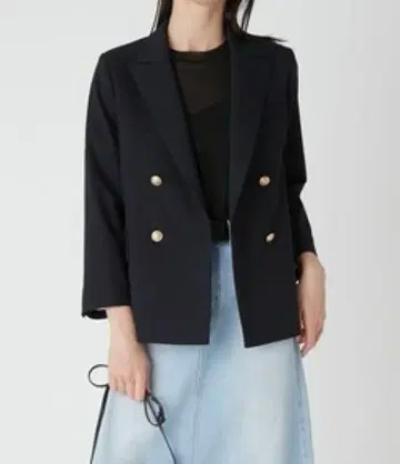 새상품급 Mila Owen 금장 버튼 더블 블레이저 자켓 M