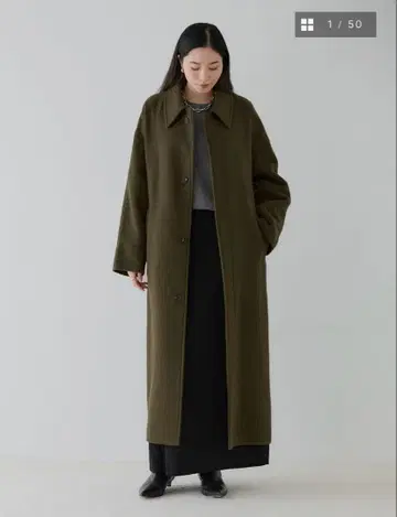 [미사용 새상품] crewre 리버 롱 스텐카라 코트 크루레 사이즈 1