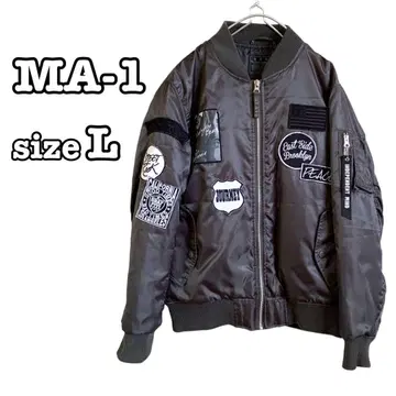 남성용 아우터 블루종 MA-1 와펜 로고 자켓