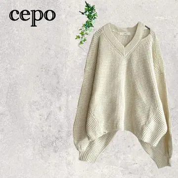 2346 새상품 세포 와플 스웨터 니트 V넥 캐주얼 겨울 의류