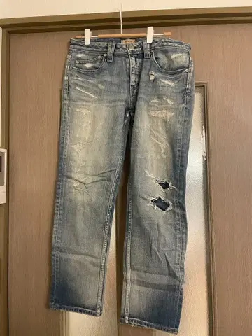 YANUK 라이트 블루 데미지 진 26 사이즈