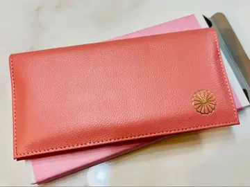 황궁 핑크 가죽 접이식 지갑