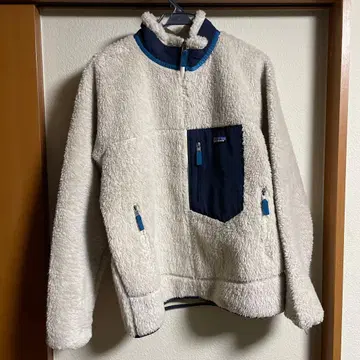 patagonia 플리스 자켓 아이보리/네이비