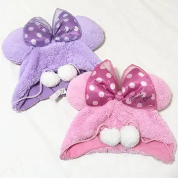 디즈니 팬캡 미니 빅 리본 핑크 보라색 레어 새상품급 2개