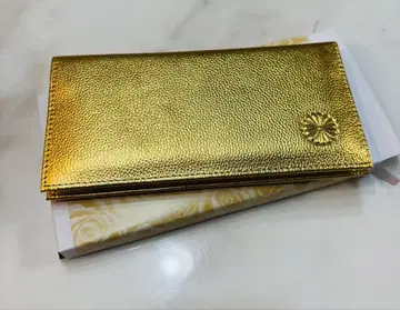 황거 장지갑 이단 접이식 골드